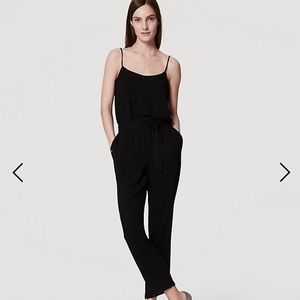 LOFT Embroidered Trim Jumpsuit